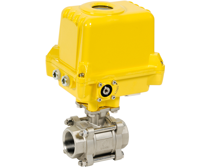 3 piece stainless steel ball valve 746XS BSP 1/4'' + SA05X 230V AC